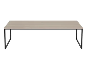 Como Coffee Table 60x120xH32, white oak / black