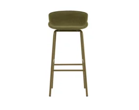 Hyg Barstool 75 cm Front Upholstery, olive/Synergy