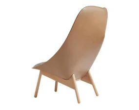 Uchiwa Quilt Armchair, lacquered oak, Bolgheri LGG60/Sense Nougat