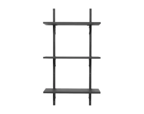 Sector Shelf S/L, dark stained ash/black brass
