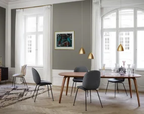 Beetle Chair, Set of 4, black matt / amber brown