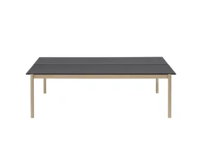 Linear System Table, Black Nanolaminate / Oak