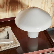 Pao Glass Table Lamp Ø35, opal white