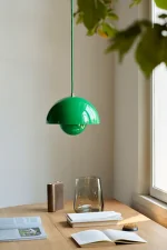 Flowerpot VP1 Pendant Lamp, signal green