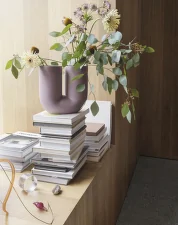 Kink Vase H26, dusty lilac