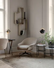 TS Side Table Ø55, white carrara marble