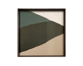 Glass Tray Square S, blue wabi sabi