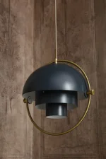 Multi-Lite Pendant Small, midnight blue/brass