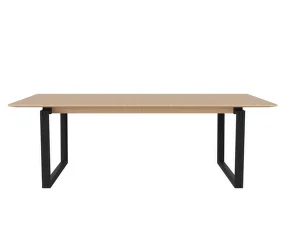 Nord Dining Table 220 cm, black oak / white pigmented oak