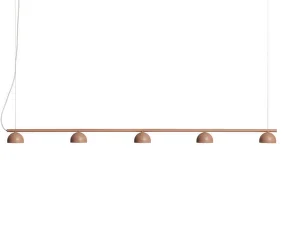Blush Rail 5 Pendant Lamp, warm beige