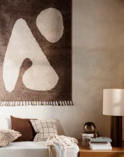 Abstract Rug L, brown/off-white