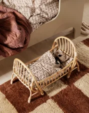 Mara Knotted Rug L, dark brick/off-white