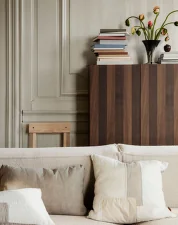 Post Storage Cabinet, smoked oak