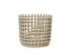 Ceramic Basket Large, cashmere