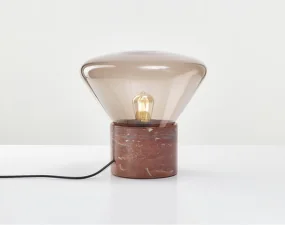 Muffins WOOD 01 PC849 Table Lamp, sunset pink / red marble