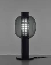 Bonbori Large PC1164 Floor Lamp, smoke grey / black matte