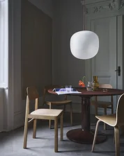 Rime Pendant Lamp Ø45, opal/deep red