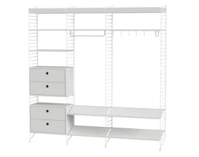 String Hallway P Shelving Set, white