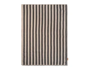 Grand Quilted Blanket, sand / black