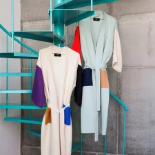 Waffle Bathrobe, glacier multi