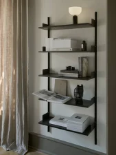 Wall Shelf 1900, black ash/black