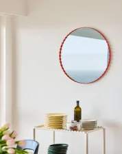 Arcs Mirror Round, red
