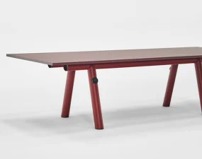 Boa Table 280x110x75 cm, barn red / burgundy linoleum