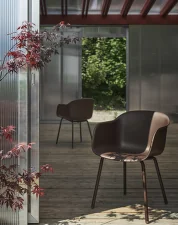 Fiber Outdoor Armchair, brown red