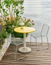 Ceramic Table Ø70, bright yellow