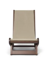 Hemi Lounge Chair, dark stained/natural