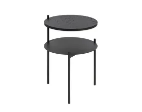 Tu Bedside Table, black oak