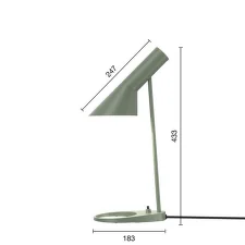 AJ Mini Table Lamp, pale petroleum