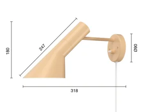 AJ Wall Lamp, warm sand