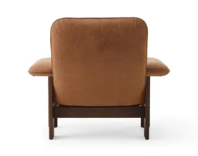Brasilia Lounge Chair, Dunes camel/dark stained oak