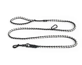 Dogs Leash Braided Adjustable, black/white