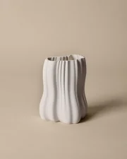 Moire Vase H20, off-white