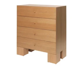 Kuben Drawers 1x4, natural oak