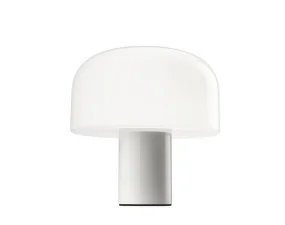Bellhop Glass T Table Lamp, white