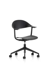 Mynt Office Chair Plastic with castors, black