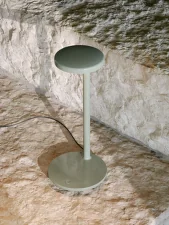 Oblique Table Lamp, glossy sage