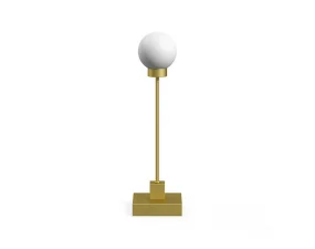 Snowball Portable Table Lamp, brass