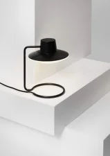 AJ Oxford Table Lamp Low, black