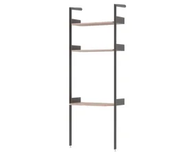 Rombe IF2 Full Bay Desk, anthracite/lacquered walnut
