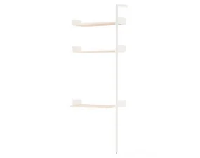 Rombe IF5 Add-on Bay Desk, alabaster/lacquered oak