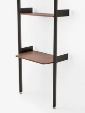 Rombe IF2 Full Bay Desk, anthracite/lacquered walnut