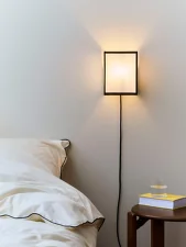 Ava Square Wall Lamp, white