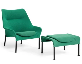 O2 Ottoman, green textile