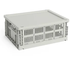 Colour Crate Lid Plastic Medium, grey