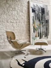 Eames Lounge Chair & Ottoman Chestnut Natural, Nubia 02