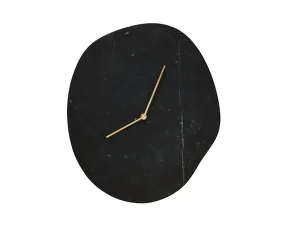 Melt Wall Clock, black marble